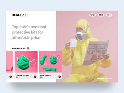 Covid-19 PPE Kit E-Commerce Website animation app branding coronavirus covid covid 19 design flat healthcare interaction minimal motion type typogaphy ui ux web web design