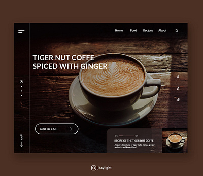 Coffee Landing Page Design beverages branding design food photoshop ui ux