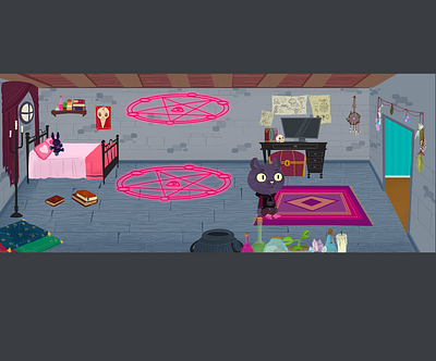 magic room Background background art illustration