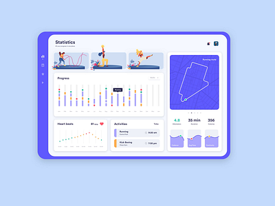 Healthy Dashboard app concept dashboard dashboard ui excercise health healthy interaction product design responsive ui ui design ui ux ux ux design