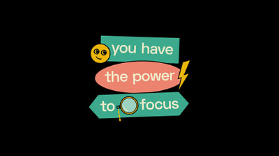 You have the power to focus focus graphic design graphic quote mindset poster productivity quote typography typography poster