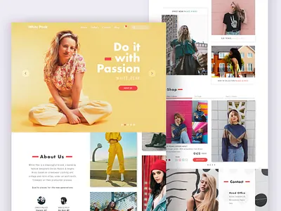 White Peak | Landing Page concept design ecommerce fashion landingpage sketch visual design web website