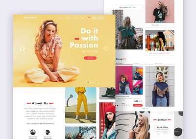 White Peak | Landing Page concept design ecommerce fashion landingpage sketch visual design web website