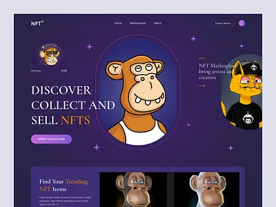 NFT Marketplace Website Design design designer figma expert landing page design nft marketplace website design nfts website ui ui designer ui experience uiux user case study user experience web design web experience web expert web ui