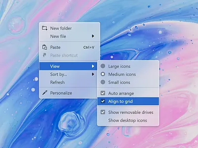 Context Menu apple big sur concept design fluent design macos microsoft software transparency ui uwp ux windows windows 10