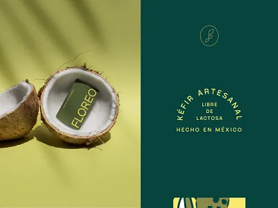 Floreo coconut diary fruit typogaphy