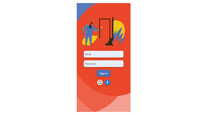Login Page adobe xd design flutter login page login screen ui vector vector art