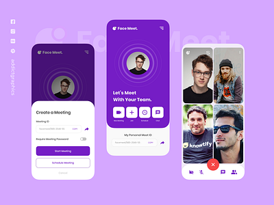 Face Meet App addictgraphics branding design face meet icon meetapp meeting app typography ui uidesign uidesigner uiux user experience user interface ux uxdesign web webdesign