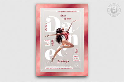 Dance Classes Flyer Template V4 ballet classes classic classical classy club dance dancing elegant exhibition flyer lessons modern photoshop poster school show stylish teaching template