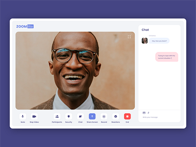 Zoom Lite App app design information meeting meeting app minimal ui ux zoom