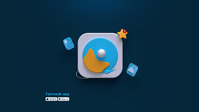 tamneak app 3d art 3dillustration branding cinema4d photoshop redshift ux