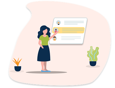 Chat activity character character design chatting app design figmadesign girl character icon vector illustration onboarding screen ui vector vector illustration