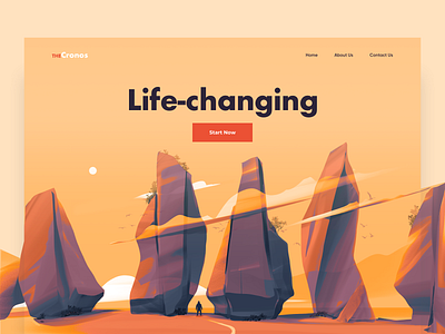 Landing Page - TheCronos clean colors design illustration landing minimal ui ux web website