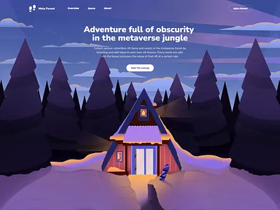 Meta Forest Web Landing Page With Illustration&Animation 2d game crypto crypto art crypto game crypto games crypto landing page crypto web design game art game design illustration karakaya landing page meta metaverse nft product ui ux web