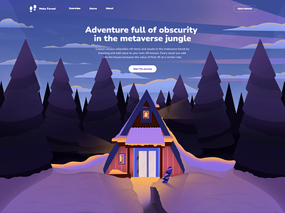 Meta Forest Web Landing Page With Illustration&Animation 2d game crypto crypto art crypto game crypto games crypto landing page crypto web design game art game design illustration karakaya landing page meta metaverse nft product ui ux web