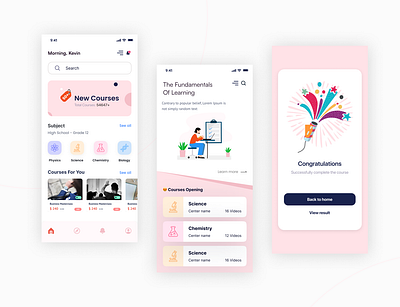 Learn More Educational App app clean course design e learning education education app elearning learn learning learning app learning platform learning process minimal mobile mobile design training udemy ui ux