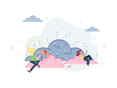 IT Architecture architecture b2b branding computer digital cloud illustration infographic it ui web