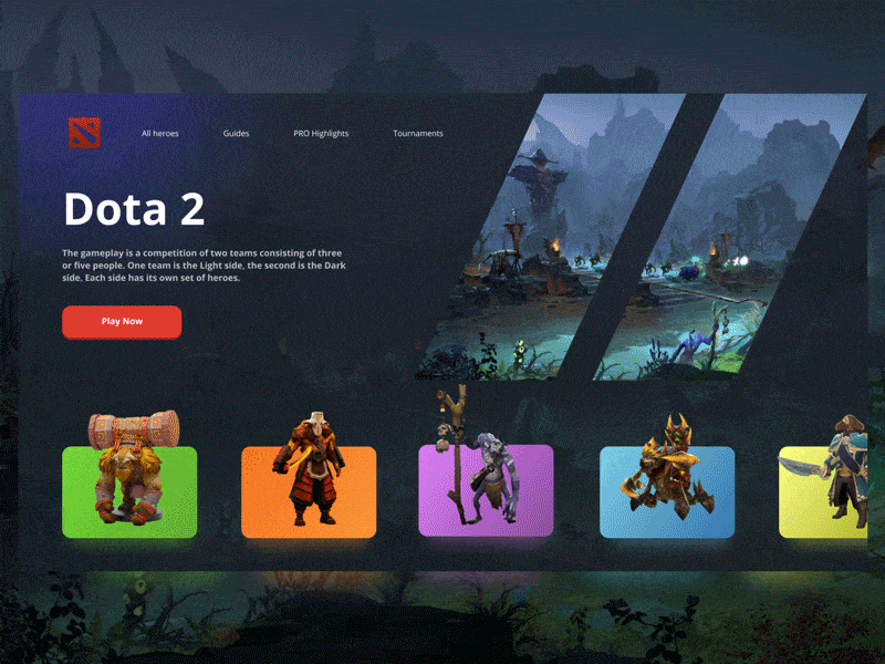 Dota 2 animation design dota 2 game game design ui uiux