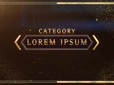 Award category style frame awards gold styleframe text