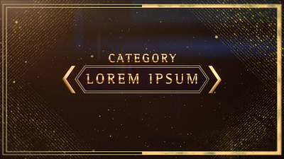 Award category style frame awards gold styleframe text