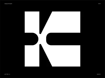 Letter K - Experimental 36daysoftype bold branding experiment experimental flat k letter logo letter lettering type design typeface typography