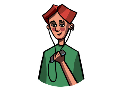 Listening art art entertainment art board artist artwork character drawing illustration illustration art sketch