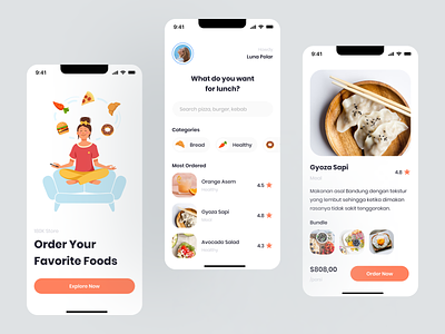 FavoriteFoods Mobile App app culinary food illustration mobile app travel ui design