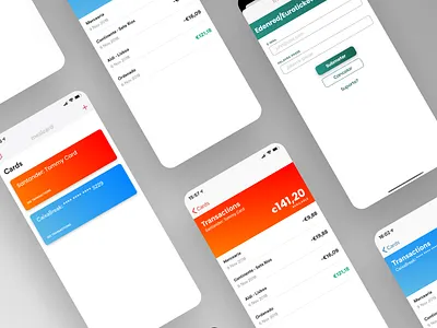 Money balance watcher app screens app balance gradient interface iphone mobile mobileapp money product spendings ui ux
