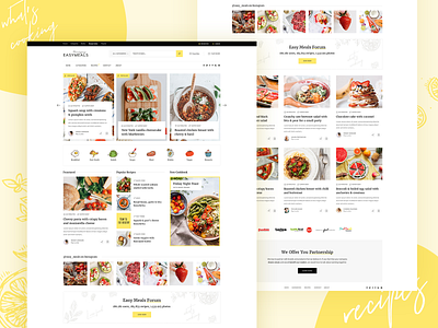 EasyMeals - Food Blog WordPress Theme bbpress blog bloggers clean food foodblog landing landing page modern recipes recipes forum theme ui ux web wordpress