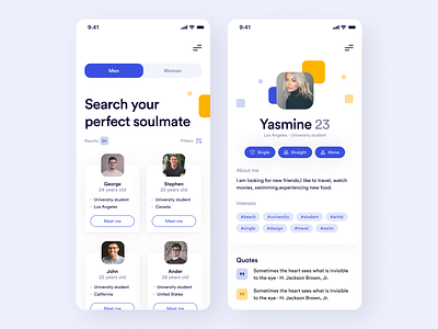 Dating/Meeting App app app design design figma home interface product design ui user experience ux