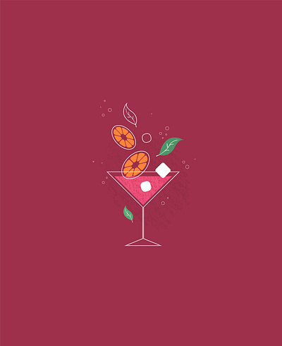 Cocktail abstract alcohol cocktail drink flat illustration vector