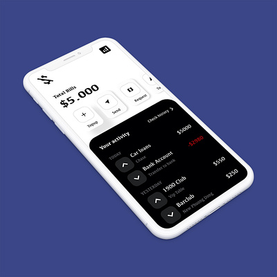 Total bills - This application calculates your expenses activities adobe photoshop adobe xd app design minimalism payment ui ui design ux ui design