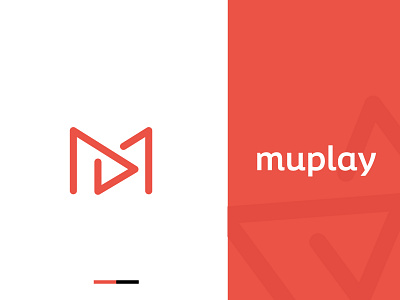 Muplay Logo branding branding and identity cloudmusiclogo flat logo logo logodeisgn m video logo modern logo mplayiconlogo music logo play icon play logo red tech logo technology