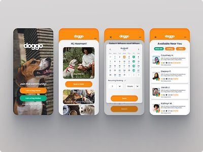 Case Study | Dog Walking App: Doggo app case study product design