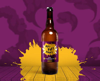 "Pif ! Paf ! Pouf !" homemade beer label beer beer label brewing design homemade