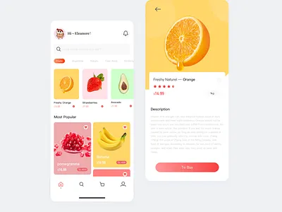 fruit UI app design ui 设计