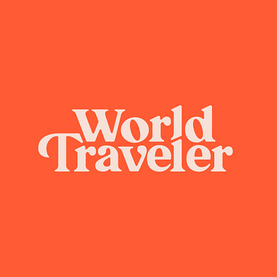 World Traveler branding custom type lettering logo design logotype serif logo travel typography world traveler