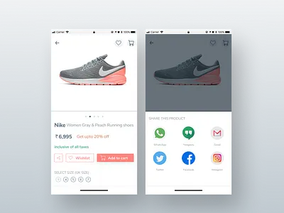 Social Share app branding design icon ui ux website