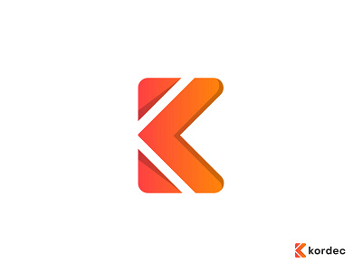 Kordec Logo Design abstract app design app development company brand branding concept creative design gradient logo idea k logo letter mark logo logo designer logomark logotype monogram symbol tech logo technology vector