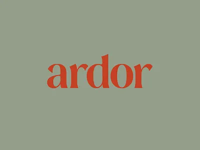 Ardor ardor branding candles incense logo logotype sans serif semi serif typography wordmark