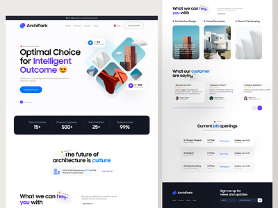 ArchiPark 3d app architech clean colorful design dribbble best shot graphic design interaction landing page minimal product design trend 2022 trendy design ui ui design ux web webdesign website