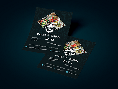 Leaflet - Z Wyższej Bułki branding design diet food leaflet logo restaurant