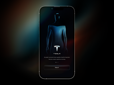 Tesla Bot | Concept app app clean design electric future ios minimal mobile mobile app robot tesla tesla bot ui