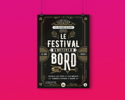 Affiche Fête de la Musique 2019 illustration typography