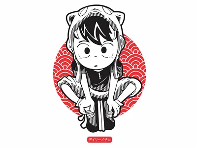 Ichiko character japan version japan cartoon graffiti graffity