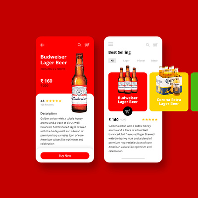 Beer delivery app UI / UX beer branding branding design flat illustration logo minimal mobile app mobile app design mobile ui typography ui ux web