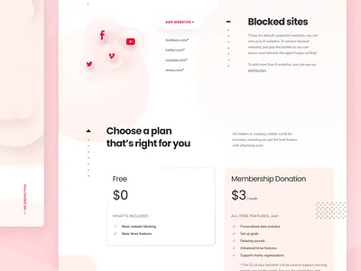 Landing Page for Productivity Website (2) branding clean design landing layout minimal pricing product page productivity saas app saas landing page timer ui uiux