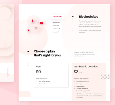 Landing Page for Productivity Website (2) branding clean design landing layout minimal pricing product page productivity saas app saas landing page timer ui uiux