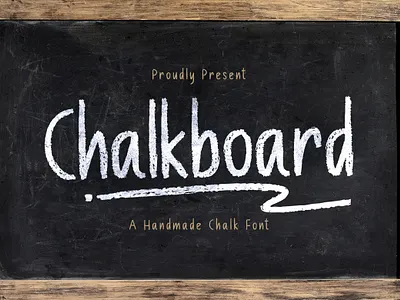 Chalk Board - A Handmade Chalk Font authentic chalk children decorative fun graffiti handbrush handdrawn handlettering kids natural playful school textured
