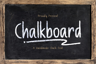 Chalk Board - A Handmade Chalk Font authentic chalk children decorative fun graffiti handbrush handdrawn handlettering kids natural playful school textured